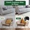 ECOHomes Heavy Duty Strips for Couch Cushions 4 Inch x 65 FT Keep Sofa Cushions from Sliding  Adhesive Hook And Loop Tape Roll To Prevent Sliding Couch Cushion Outdoor Non Slip Furniture Grip Black