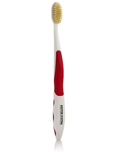 MOUTHWATCHERS Dr Plotkas Extra Soft Flossing Toothbrush Manual Soft Toothbrush for Adults  Ultra Clean Toothbrush  Good for Sensitive Teeth and Gums  1 Red Toothbrush