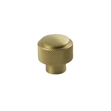 BelwithKeeler Verge Collection Knob 1316 Inch Diameter Brushed Golden Brass Finish