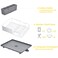 TOOLF Dish Rack 304 Stainless Steel Dish Drying Rack for Kitchen Counter Dish Drainer with Cutlery Holder for Large Capacity Grey