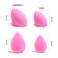 AOA STUDIO Collection MiNi Makeup Sponge Set Blender Latex Free and Highdefinition of 6 For Powder Cream Liquid Super Soft Wonder Beauty Cosmetic 3 Tear Drop  Beveled Shape Pink
