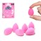 AOA STUDIO Collection MiNi Makeup Sponge Set Blender Latex Free and Highdefinition of 6 For Powder Cream Liquid Super Soft Wonder Beauty Cosmetic 3 Tear Drop  Beveled Shape Pink