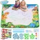 Infinno Aqua Magic Doodle Mat Extra Large Water Drawing Mat Kids Painting Writing Doodle Coloring Mat Educational Toys Gifts for Kids Toddlers Boys Girls Age 2 3 4 5 6 7 8 Year Old