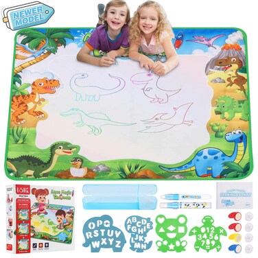 Infinno Aqua Magic Doodle Mat Extra Large Water Drawing Mat Kids Painting Writing Doodle Coloring Mat Educational Toys Gifts for Kids Toddlers Boys Girls Age 2 3 4 5 6 7 8 Year Old