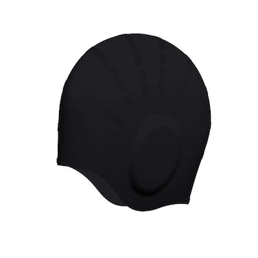 Upgraded Swimming Silicone Cap Waterproof for Long Hair Keeps Hair Clean Ear Dry Free with Nose Clip and Ear PlugsBlack
