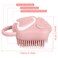Molain Silicone Rubber Dog Cat Grooming Massage Brush  Hair Fur Cleaning with Soft Shampoo Dispenser Pink Paw Shape