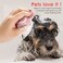Molain Silicone Rubber Dog Cat Grooming Massage Brush  Hair Fur Cleaning with Soft Shampoo Dispenser Pink Paw Shape