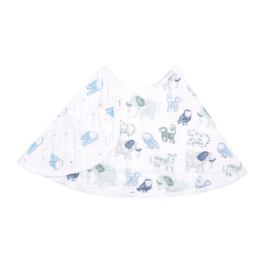 aden  anais Essentials Burpy Bib 100 Cotton Muslin Soft Absorbent 4 Layers MultiUse Burp Cloth and Bib 225 X 11 Single Time to Dream  Happy Tales