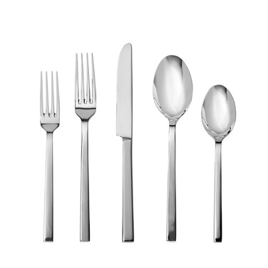 Fortessa Viggo Stainless Steel Flatware Mirrored Stainless Steel 20 Piece Place Setting Service for 4