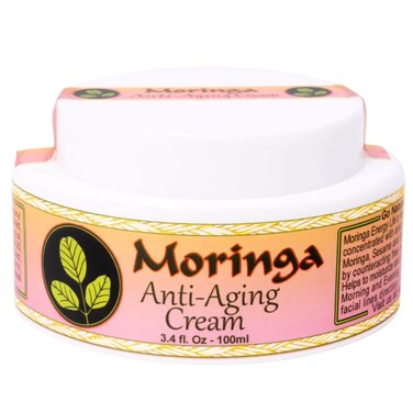 Moringa Energy Life Anti Aging Cream 13 Powerful Ayurvedic Herbs with Antioxidants Virgin Oils of Moringa Sesame Sunflower for Wrinkle Cream Fine Lines Spots in Moringa Cream for Face 34 oz