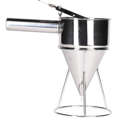 Juvale Professional Pancake Batter Dispenser 10 x 10 in Stainless Steel 4 Cups