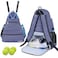 ACOSEN Tennis Bag Tennis Backpack  Tennis Bags for Women or Men to Holds 2 Tennis Rackets Pickleball Paddles Clothes and Balls Separate Ventilated Shoe Compartment Purple  B