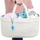 Casaphoria Woven Sundries Hamper Cotton Rope Basket Baskets for StorageStorage CaddyCotton Basket100 Cotton Car Organizer with HandleBasket for GiftCream White142x85x71