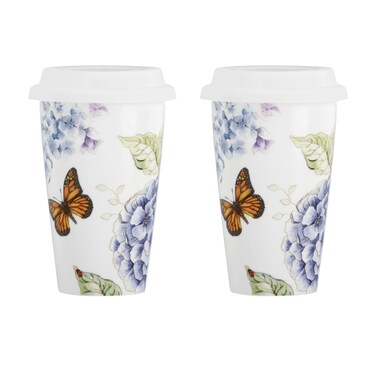 Lenox 891265 Butterfly Meadow 2Piece Thermal Travel Mug Set