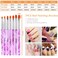 10 Pcs Gel Nail Brush Set 7 Pcs UV Gel Nail Painting Brushes with 3 Pcs Nail Art Liner Brushes Nail Art Brush Nail Painting Brush Pen Set for Acrylic Application