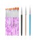 10 Pcs Gel Nail Brush Set 7 Pcs UV Gel Nail Painting Brushes with 3 Pcs Nail Art Liner Brushes Nail Art Brush Nail Painting Brush Pen Set for Acrylic Application