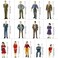 Gdaya 50PCs Tiny People Figures 150 Scale Model Train People Hand Painted Model Trains Architectural O Scale Sitting and Standing Miniatures Figures for Miniature Scenes