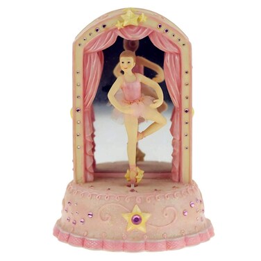 Singeek Ballerina Girl Mirror Rotate Music Box Birthday Gift Valentines Day Swan LakeC