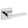Kwikset Halifax Interior Passage Door Handle Lever For Closet and Hallway Doors Reversible NonLocking Handle Lever Polished Chrome Square Rose