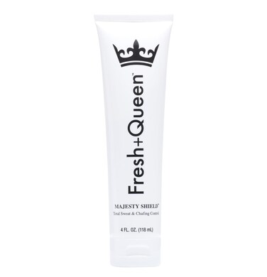 FreshQueen  Majesty Shield Total Body Sweat and Chafing Control Cream to Powder  Reign Glow Formula 4 Ounce Pack of 1