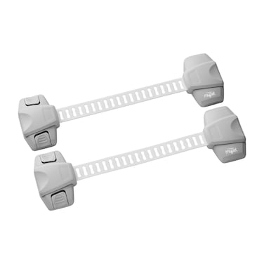 MYPET North States Safety Paws Mischief Minder Strap Locks  Works on Garbage cans cabinets and More 2Pack Gray