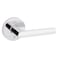 Kwikset Milan Dummy Door Handle Single Sided Lever for Closets French Double Doors and Pantry Polished Chrome NonTurning Reversible Interior PushPull Lever