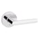 Kwikset Milan Dummy Door Handle Single Sided Lever for Closets French Double Doors and Pantry Polished Chrome NonTurning Reversible Interior PushPull Lever