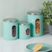 Home Basics Retro Kitchen Canisters For Countertop 3 Piece Set Turquoise Contains SeeThrough Windows Great For Flour Coffee Sugar Dry Ingredients Snacks