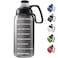 64 OZ Water Bottle with Straw Motivational Half Gallon Water Bottles with Times to Drink BPA Free 2L Sports Large Water Bottle with Handle Wide Mouth Water Jugs for Gym Office Working