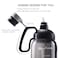64 OZ Water Bottle with Straw Motivational Half Gallon Water Bottles with Times to Drink BPA Free 2L Sports Large Water Bottle with Handle Wide Mouth Water Jugs for Gym Office Working