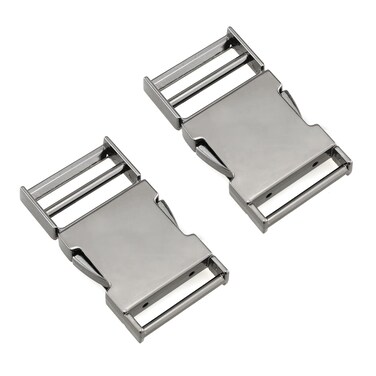 Eoutstanding 2 Pcs Metal Quick Side Release Buckle Metal Quality Webbing Bag Clip Lock Belt Strap Backpack 25mm1Inch