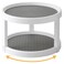 Lazy Susan Organizer 2 Tier Non Skid Spice Rack Turntable360 Degree Rotating Seasoning Organizer 10Inch Spinning Organizer for Pantry Cabinet Kitchen Countertop Vanity Display Stand