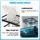 7 code Large Dish Drying Rack for Kitchen Counter Detachable Large Capacity Dish Drainer Organizer with Utensil Holder 2Tier Dish Drying Rack with Drain Board Black