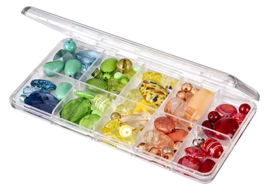 ArtBin 6907AB Slim Line 10 Compartment Small Art  Craft Organizer 1 Plastic Storage Case Clear