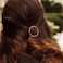 Yheakne Circle Hair Clip Barrette Hollow Round Gold Hairpin Minimalist Bobby Pin Geometry Metal Hair Accessories for Women and Gilrs Gold Circle
