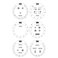MANWU 6 Stove dials Sticker for Burner cooktop hob Cooker top Oven Replacement Adhesive knob Symbols Black Print ON Clear for Silver White or Light Coloured Cooker Tops