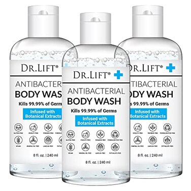 DR LIFT Antibacterial Body Wash 8 oz 3Pack  Gentle  Effective Shower Gel  Made in America