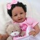 African American Reborn Baby Dolls Black Girl  22 inch Lifelike Realistic Newborn Soft Vinly Body Baby Doll Toy for Kids Age 3