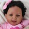 African American Reborn Baby Dolls Black Girl  22 inch Lifelike Realistic Newborn Soft Vinly Body Baby Doll Toy for Kids Age 3