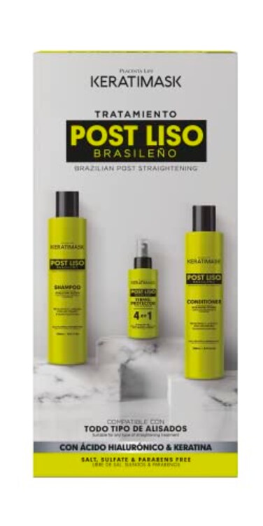 PLACENTA LIFE KERATIMASK Brazilian Straightening Post Kit  Shampoo 250ml  Conditioner 250ml  Heat Protector Keep Make Your Straightening Last Much Longer
