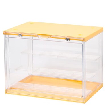 KENGEL 118x9x67inch Acrylic Clear Display Case Display Box Dustproof Blind Box Transparent Handwork Shelf Storage Showcase Figurines Collection Acrylic Cube for Toy Dolls Souvenirs Models Pink