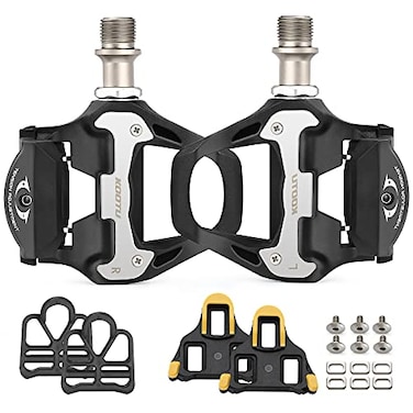 KOOTU SPD Bike Pedals 916 Universal Road Bike Pedals Bicycle Platform Pedals Clipless Pedals Suitable for Road Bike Spin Bike MTB Indoor Bike
