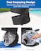 Morjor Portable Boat Trash Can with Bottom Zipper Opening for Fast Cleaning Reusable Boat Trash Bag with Collapsible DesignBlack