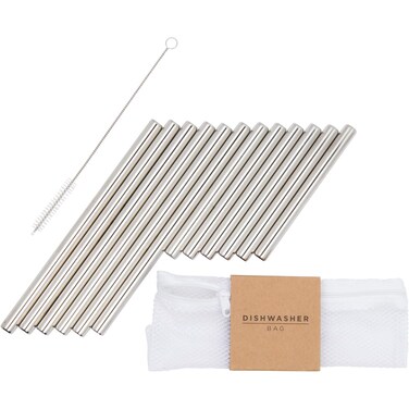 A Bar Above Stainless Steel Straws for Frozen Drinks  Boba Tea  6 Short  6 Long Metal Straws Reusable Set wStraw Cleaner Brush  Reusable Straws for Drinking  Stirring  Cocktail Straws