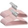 TechZoo 50 Premium Kids Velvet Hangers  14 Inch NonSlip Kids Hangers  Ultra Slim Space Saving Children Hangers  360Swivel Hook Strong  Durable Kids  Preteen Hangers  Pink