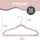 TechZoo 50 Premium Kids Velvet Hangers  14 Inch NonSlip Kids Hangers  Ultra Slim Space Saving Children Hangers  360Swivel Hook Strong  Durable Kids  Preteen Hangers  Pink