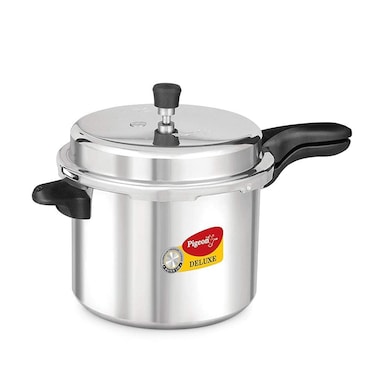 Pigeon Pressure Cooker  75 Quart  Deluxe Aluminum Outer Lid Stovetop  Induction  Cook delicious food in less time soups rice legumes and more  75 Liters