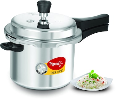 Pigeon  Deluxe Aluminum Outer Lid Stovetop Pressure Cooker  3 Liters