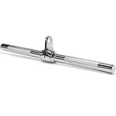 Yes4All Revolving Straight Bar with NonSlip Handle  Rotating Straight Bar Cable Attachment  Lat Pull Down Bar  Support up to 880 lbs Chrome