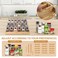MinBoo Bamboo Spice Drawer Organizer Adjustable Spice Rack Organizer 18 Spice Jar Organizer Spice Seasoning Organizer Tray for Kitchen Drawers
